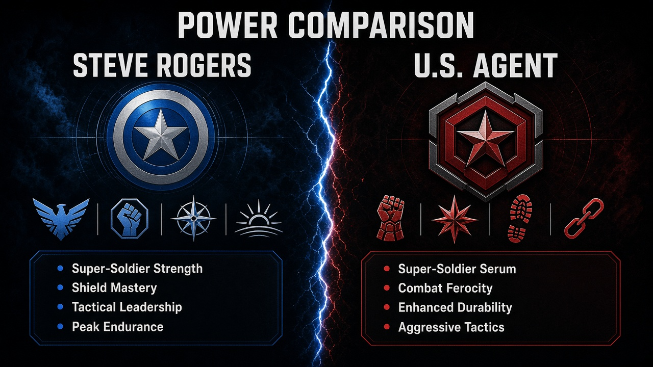 Steve Rogers vs U.S. Agent power comparison
